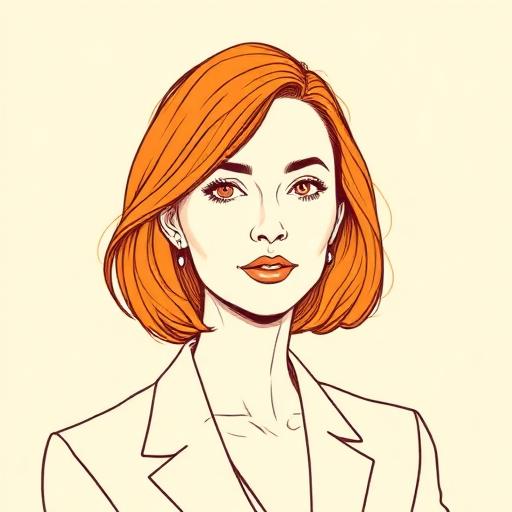 Illustrated portrait of Jessica Lawrence